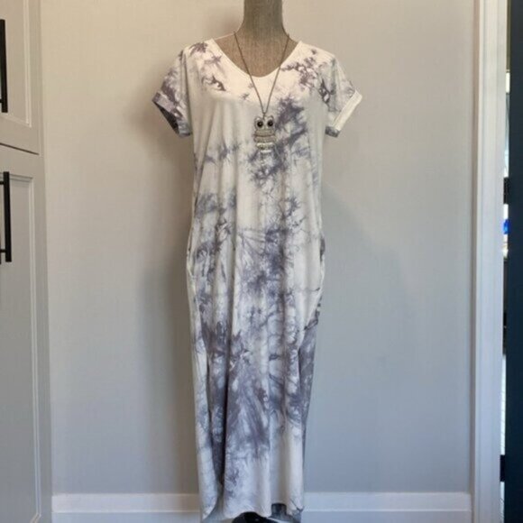 Luna white and gray dress size small - Picture 4 of 16